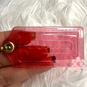 2.5" Coach Poppy Fob Bag Charm Hang tag Hangtag